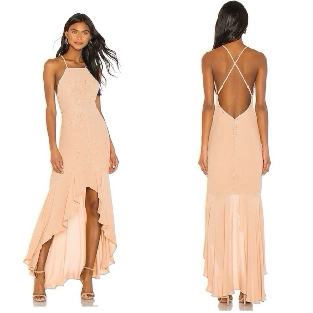 Revolve X by NBD Annie Embellished Dress in Nude Size Small